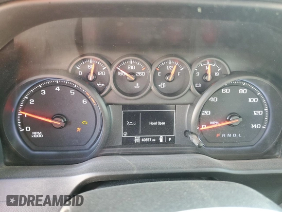 2020 Chevrolet Silverado 1500 Work Truck with VIN 1GCRYAEF9LZ177875, listed as a Copart auction lot 75811724 with 40,657 mi miles and Salvage Title. Bid and sale history available at carsss.com. Image 9.