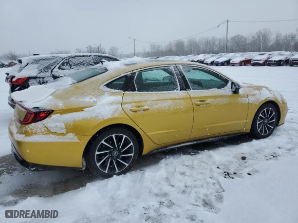 2020 Hyundai Sonata SEL Plus with VIN 5NPEJ4J26LH033750, listed as a Copart auction lot 45321815 with 64,497 mi miles and Salvage Title. Bid and sale history available at carsss.com. Image 3.