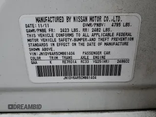 2012 Infiniti G25 Sedan x with VIN JN1DV6AR5CM861404, listed as a Copart auction lot 46904725 with 197,358 mi miles and Salvage Title. Bid and sale history available at carsss.com. Image 12.