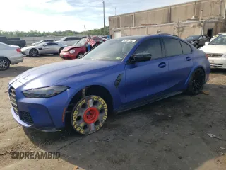 2023 BMW M3 Competition with VIN WBS33AY03PFP84611, listed as a Copart auction lot 52387354 with 7,654 mi miles and Salvage Title. Bid and sale history available at carsss.com. Image 1.
