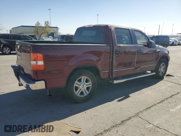2005 Ford F-150 XLT with VIN 1FTPW12505KE04648, listed as a Copart auction lot 53284395 with 184,753 mi miles and Salvage Title. Bid and sale history available at carsss.com. Image 3.