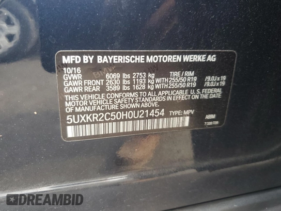 2017 BMW X5 sDrive35i z VIN 5UXKR2C50H0U21454, wystawiony jako Copart lot #51664605 z przebiegiem 118 532 mil mil oraz Szkoda całkowita • Salvage title. Historia ofert i sprzedaży dostępna na DreamBid. Obrazek 13.