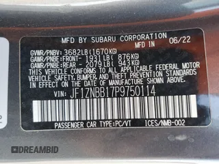 2023 Toyota 86 with VIN JF1ZNBB17P9750114, listed as a Copart auction lot 56693485 with 22,669 mi miles and Salvage title. Bid and sale history available at DreamBid. Image 13.