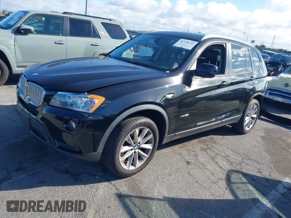2013 BMW X3 xDrive28i with VIN 5UXWX9C57D0D08551, listed as a IAAI auction lot 41728132 with 123,630 mi miles and . Bid and sale history available at DreamBid. Image 2.