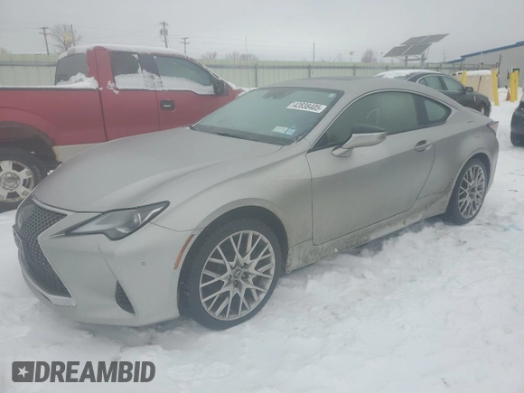 2021 Lexus RC with VIN JTHD85EC9M5006512, listed as a Copart auction lot 42838405 with 38,719 mi miles and Salvage Title. Bid and sale history available at carsss.com. Image 1.