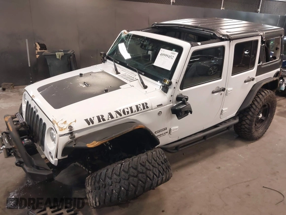 2017 Jeep Wrangler Unlimited Sport with VIN 1C4BJWDG9HL565213, listed as a IAAI auction lot 40999452 with 50,586 mi miles. Bid and sale history available at carsss.com. Image 6.