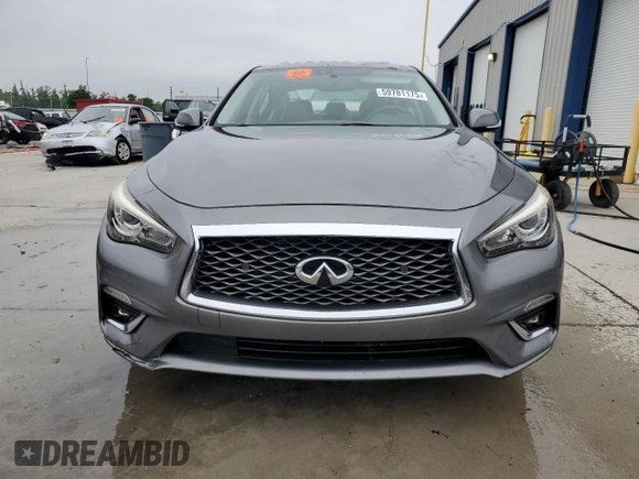 2018 Infiniti Q50 Luxe with VIN JN1EV7AP7JM366935, listed as a Copart auction lot 59781175 with 35,905 mi miles and Salvage title. Bid and sale history available at DreamBid. Image 5.