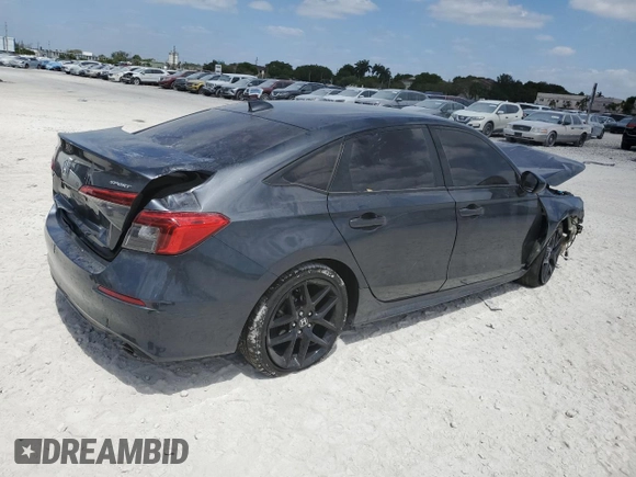 2023 Honda Civic Sedan Sport with VIN 2HGFE2F50PH564832, listed as a Copart auction lot 54326585 with 0 mi miles and Salvage Title. Bid and sale history available at carsss.com. Image 3.