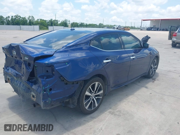 2021 Nissan Maxima SV with VIN 1N4AA6CV2MC511005, listed as a IAAI auction lot 42386750 with 53,789 mi miles and . Bid and sale history available at DreamBid. Image 4.