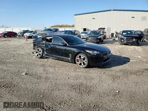 2020 Kia Stinger GT1 with VIN KNAE45LC1L6077634, listed as a Copart auction lot 76569584 with 22,359 mi miles and Salvage Title. Bid and sale history available at DreamBid. Image 13.