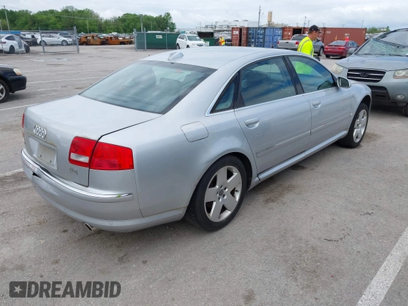 2004 Audi A8 L with VIN WAUML44E64N017817, listed as a IAAI auction lot 42174870 with 1 mi miles. Bid and sale history available at carsss.com. Image 4.