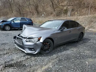 2019 Infiniti Q50 Luxe z VIN JN1EV7AR7KM557600, wystawiony jako Copart lot #52033465 z przebiegiem 48 542 mil mil oraz Szkoda całkowita • Salvage title. Historia ofert i sprzedaży dostępna na DreamBid. Obrazek 1.