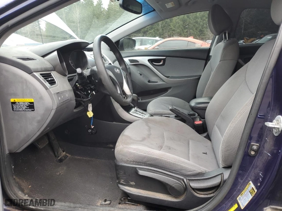 2012 Hyundai Elantra GLS PZEV with VIN 5NPDH4AE2CH062907, listed as a Copart auction lot 48161985 with 196,095 mi miles and Salvage Title. Bid and sale history available at carsss.com. Image 7.