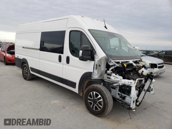 2023 Ram ProMaster Cargo with VIN 3C6MRVJG9PE539774, listed as a Copart auction lot 44269195 with 8,650 mi miles and Salvage Title. Bid and sale history available at DreamBid. Image 4.