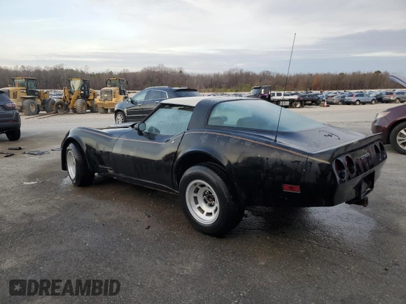 1981 Chevrolet Corvette with VIN 1G1AY8760B5104301, listed as a Copart auction lot 85943574 with 85,983 mi miles and Clean Title. Bid and sale history available at carsss.com. Image 2.