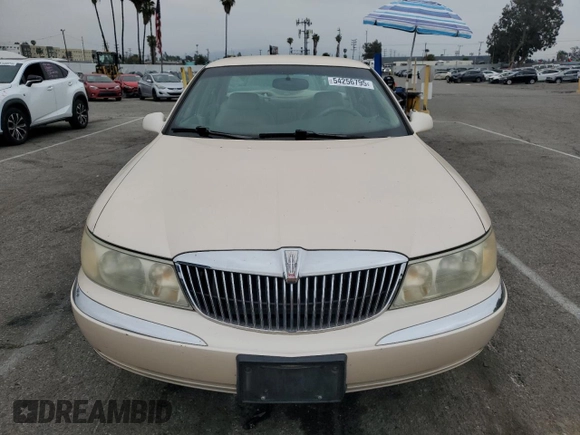 1998 Lincoln Continental with VIN 1LNFM97V6WY626436, listed as a Copart auction lot 54256795 with 165,038 mi miles and Clean Title. Bid and sale history available at carsss.com. Image 5.