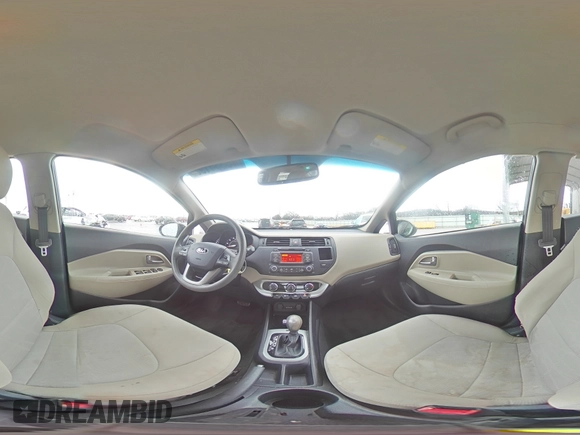 2013 Kia Rio LX with VIN KNADM4A30D6293873, listed as a Copart auction lot 43334195 with 65,571 mi miles and Salvage Title. Bid and sale history available at DreamBid. Image 14.
