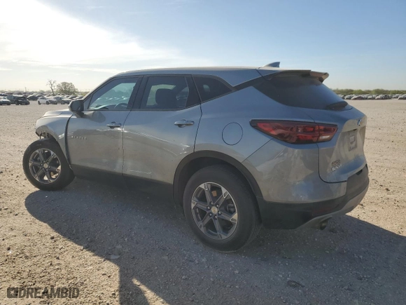 2023 Chevrolet Blazer LT with VIN 3GNKBCR43PS193927, listed as a Copart auction lot 49290095 with 25,252 mi miles and Salvage Title. Bid and sale history available at carsss.com. Image 2.