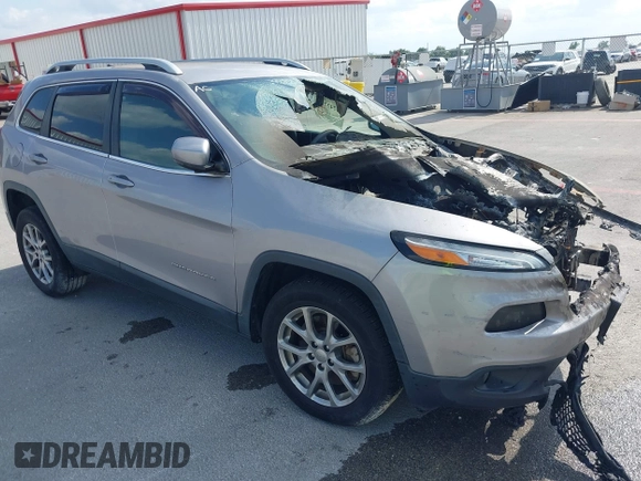 2018 Jeep Cherokee Latitude Plus with VIN 1C4PJLLB1JD615497, listed as a IAAI auction lot 41242298 with 1 mi miles. Bid and sale history available at carsss.com. Image 1.
