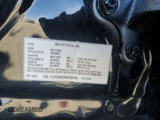 2021 Tesla Model Y Long Range z VIN 5YJYGDEE3MF092495, wystawiony jako Copart lot #50664225 z przebiegiem 72 947 mil mil oraz Szkoda całkowita • Salvage title. Historia ofert i sprzedaży dostępna na DreamBid. Obrazek 12.