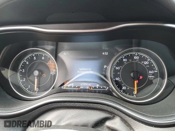 2019 Jeep Cherokee Limited with VIN 1C4PJMDX8KD276500, listed as a Copart auction lot 54837115 with 61,974 mi miles and Salvage Title. Bid and sale history available at carsss.com. Image 9.