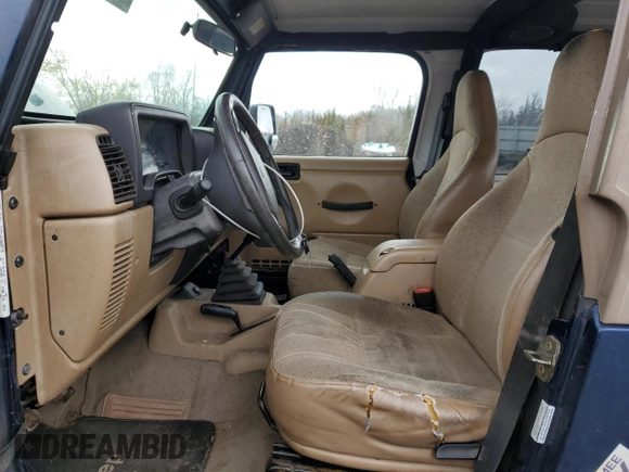 2001 Jeep Wrangler SE with VIN 1J4FA29P51P323174, listed as a Copart auction lot 82175184 with 262,098 mi miles and Clean Title. Bid and sale history available at carsss.com. Image 7.