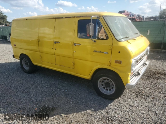1974 Ford Econoline Cargo with VIN E24GHV40348, listed as a Copart auction lot 78086984 with 97,011 mi miles and Non Repairable. Bid and sale history available at DreamBid. Image 4.
