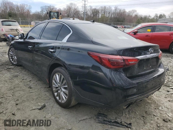2018 Infiniti Q50 Luxe z VIN JN1EV7AP8JM360979, wystawiony jako Copart lot #49879575 z przebiegiem 80 031 mil mil oraz Szkoda całkowita • Salvage title. Historia ofert i sprzedaży dostępna na DreamBid. Obrazek 2.