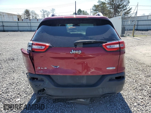 2017 Jeep Cherokee Latitude with VIN 1C4PJMCB8HW568554, listed as a Copart auction lot 54474185 with 102,846 mi miles and Salvage Title. Bid and sale history available at carsss.com. Image 6.