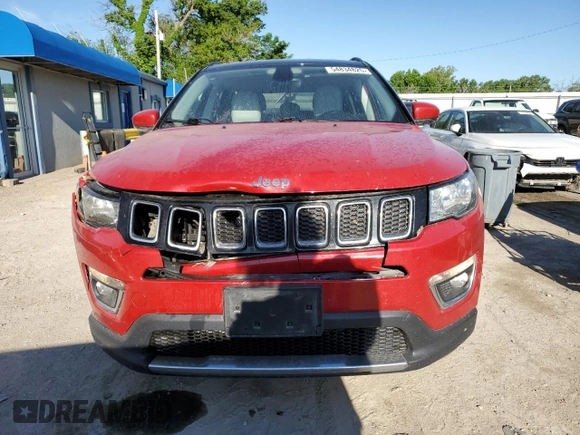 2018 Jeep Compass Limited with VIN 3C4NJDCB0JT144305, listed as a Copart auction lot 54834825 with 202,781 mi miles and Salvage title. Bid and sale history available at DreamBid. Image 5.
