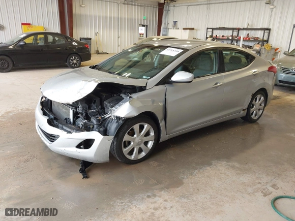 2013 Hyundai Elantra GLS with VIN 5NPDH4AE0DH349227, listed as a IAAI auction lot 41925408 with 142,396 mi miles. Bid and sale history available at carsss.com. Image 2.