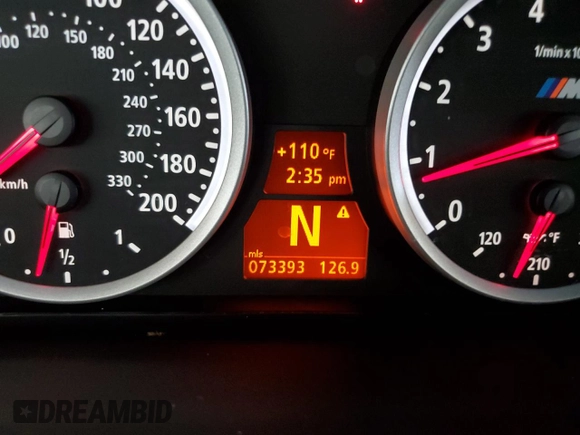 2006 BMW M6 with VIN WBSEH934X6B797428, listed as a Copart auction lot 63462135 with 73,393 mi miles and Salvage title. Bid and sale history available at DreamBid. Image 9.