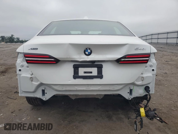 2024 BMW 5 Series 540i xDrive with VIN WBA63FJ01RCR67129, listed as a Copart auction lot 62095995 with 5,075 mi miles and Salvage title. Bid and sale history available at DreamBid. Image 6.