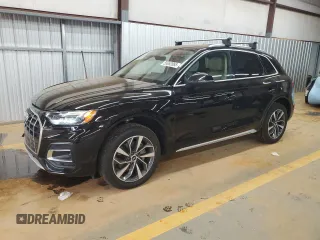 2021 Audi Q5 Premium Plus with VIN WA1BAAFY8M2116737, listed as a Copart auction lot 55652865 with 63,176 mi miles and Salvage title. Bid and sale history available at DreamBid. Image 1.