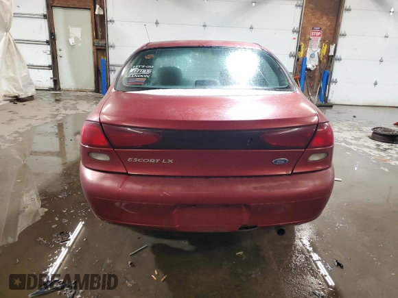 1997 Ford Escort LX with VIN 1FALP13P2VW405696, listed as a Copart auction lot 45126975 with 214,475 mi miles and Salvage Title. Bid and sale history available at carsss.com. Image 6.