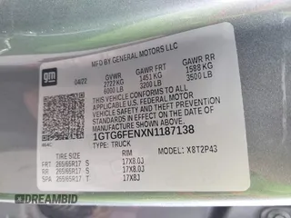 2022 GMC Canyon 4WD AT4 with VIN 1GTG6FENXN1187138, listed as a IAAI auction lot 41504228 with 2,901 mi miles and . Bid and sale history available at DreamBid. Image 9.