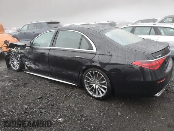 2024 Mercedes-Benz S 580e with VIN W1K6G6KB3RA264513, listed as a Copart auction lot 49379275 with 4,314 mi miles and Non Repairable. Bid and sale history available at DreamBid. Image 2.