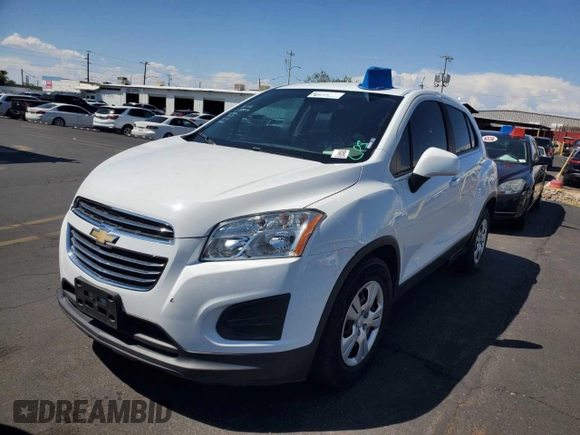 2016 Chevrolet Trax LS with VIN 3GNCJKSBXGL278915, listed as a Copart auction lot 84022104 with 82,341 mi miles and Clean Title. Bid and sale history available at carsss.com. Image 1.