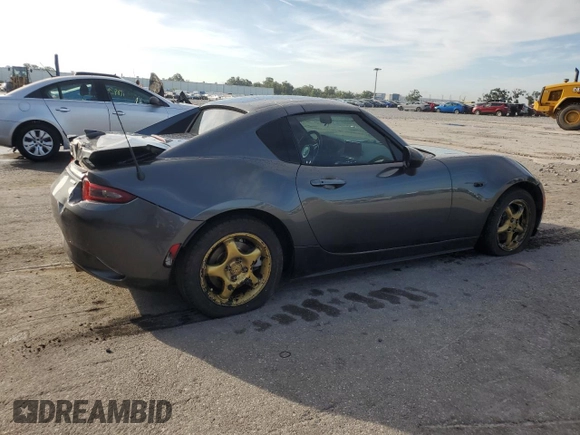2017 Mazda MX-5 Miata Club with VIN JM1NDAL78H0109701, listed as a Copart auction lot 61522595 with 100,825 mi miles and Salvage title. Bid and sale history available at DreamBid. Image 3.