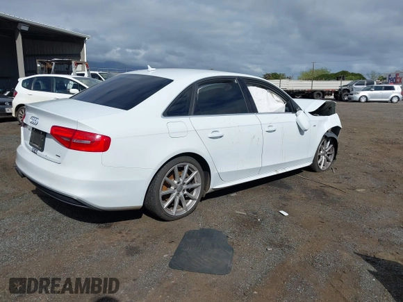 2014 Audi A4 Premium Plus with VIN WAUFFAFL5EN003791, listed as a IAAI auction lot 41481960 with 95,208 mi miles. Bid and sale history available at carsss.com. Image 4.