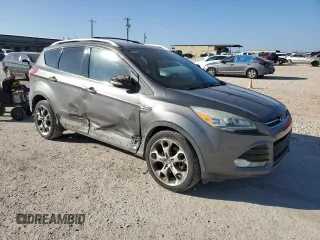 2013 Ford Escape Titanium with VIN 1FMCU0J90DUD23778, listed as a Copart auction lot 43647835 with 130,558 mi miles and Salvage Title. Bid and sale history available at carsss.com. Image 4.