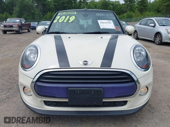 2019 MINI Convertible Cooper z VIN WMWWG5C52K3F79780, wystawiony jako IAAI lot #42622429 z przebiegiem 38 532 mil mil oraz . Historia ofert i sprzedaży dostępna na DreamBid. Obrazek 12.