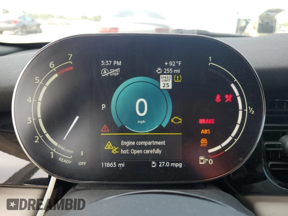 2024 MINI Convertible Cooper S z VIN WMW43DL04R3S24716, wystawiony jako Copart lot #63449955 z przebiegiem 11 863 mil mil oraz Nie do naprawy • Non repairable. Historia ofert i sprzedaży dostępna na DreamBid. Obrazek 9.