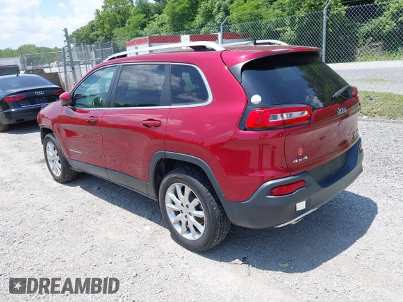 2016 Jeep Cherokee Limited with VIN 1C4PJMDB3GW267073, listed as a IAAI auction lot 42457201 with 84,325 mi miles and . Bid and sale history available at DreamBid. Image 3.
