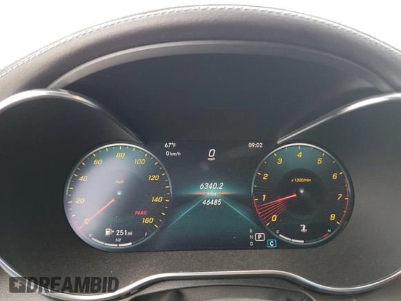 2019 Mercedes-Benz C 300 with VIN WDDWJ8EBXKF769031, listed as a Copart auction lot 50395095 with 46,485 mi miles and Salvage Title. Bid and sale history available at DreamBid. Image 9.