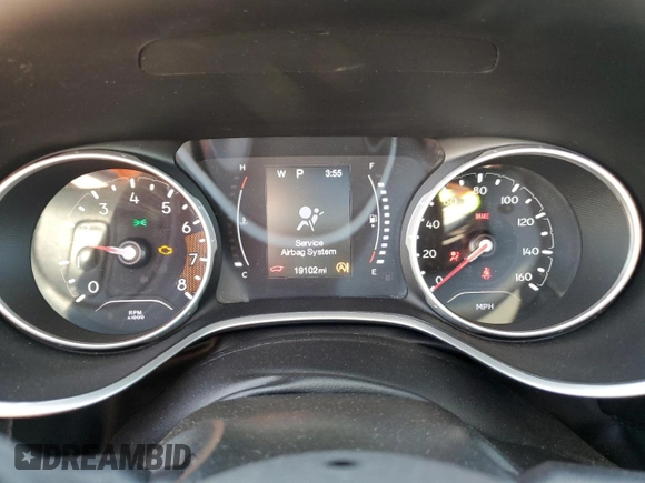 2020 Jeep Compass Latitude with VIN 3C4NJDBB4LT255556, listed as a Copart auction lot 76440714 with 19,102 mi miles and Salvage Title. Bid and sale history available at DreamBid. Image 9.