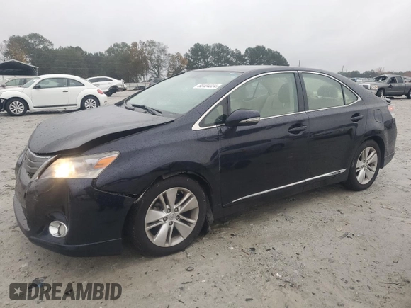 2010 Lexus HS 250h with VIN JTHBB1BA5A2037077, listed as a Copart auction lot 80104224 with 122,760 mi miles and Salvage Title. Bid and sale history available at DreamBid. Image 1.