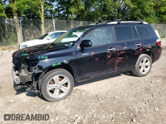 2009 Toyota Highlander Limited with VIN JTEDS42A092088408, listed as a Copart auction lot 62070035 with 201,260 mi miles and Salvage title. Bid and sale history available at DreamBid. Image 1.