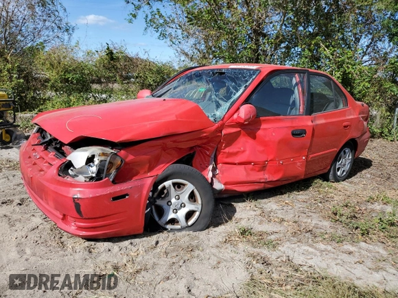 2005 Hyundai Accent GLS with VIN KMHCG45CX5U618473, listed as a Copart auction lot 76752994 with 0 mi miles and Salvage Title. Bid and sale history available at carsss.com. Image 1.