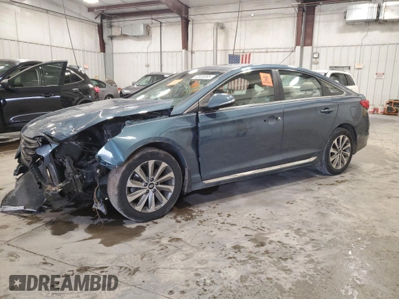 2016 Hyundai Sonata Sport with VIN 5NPE34AF1GH334705, listed as a Copart auction lot 52630395 with 141,267 mi miles and Non Repairable. Bid and sale history available at DreamBid. Image 1.